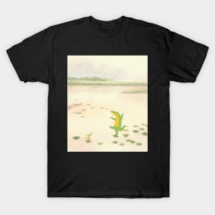 Happy dance of crocodile and frog T-Shirt